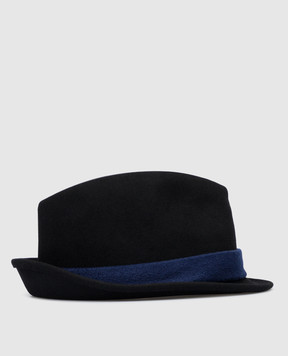 Stefano Ricci Children's black hat made of wool YVF6229CA10