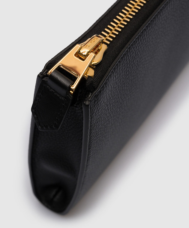 Tom Ford - Black leather bag with logo H0500LCL213G - shop