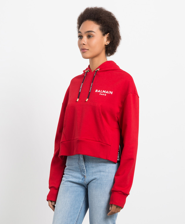 Balmain red hoodie sale