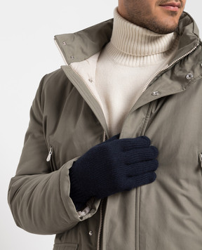 Brunello Cucinelli Blue cashmere gloves M2292118