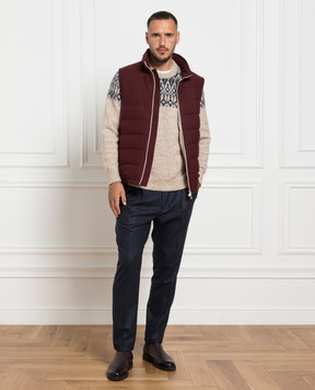 Brunello Cucinelli Beige sweater with a pattern MSO504200