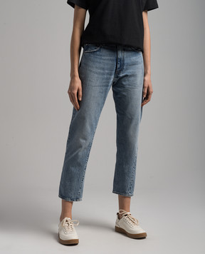 Toteme Blue jeans with logo patch 222232741