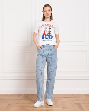 AGOLDE Blue cargo jeans with a distressed effect A91201535