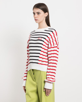 Philosophy di Lorenzo Serafini White striped jumper A09040703
