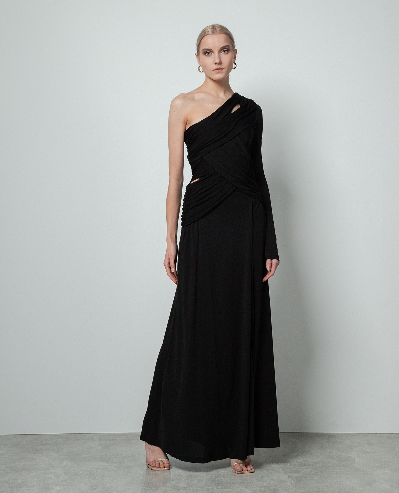 

Black asymmetric dress Twinset