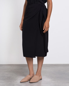 Theory Black midi skirt for smell N0506301