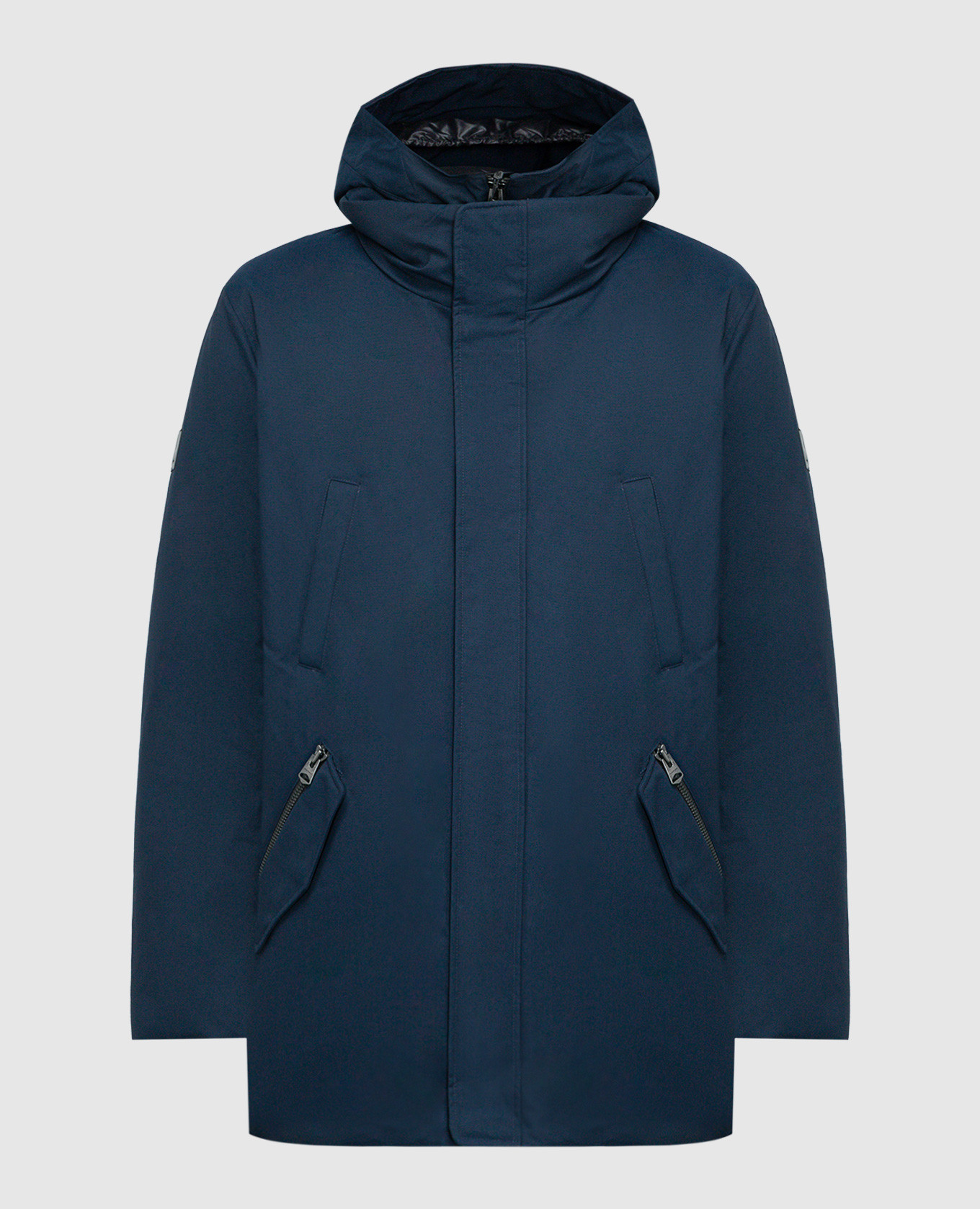 Edward blue down jacket with logo mackage