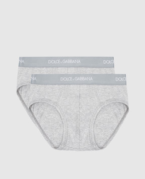 Dolce&Gabbana Children's set of gray briefs L4J700G7OCT
