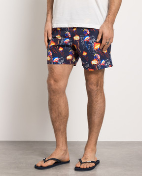 Vilebrequin Moorea blue print swim shorts MOOC3B09