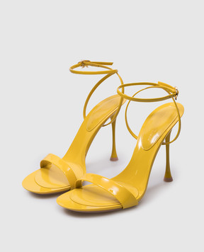 Gianvito Rossi Spice yellow patent leather sandals G3217495LAC