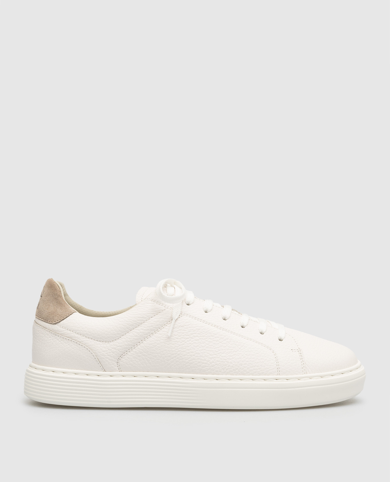 White leather sneakers brunello cucinelli