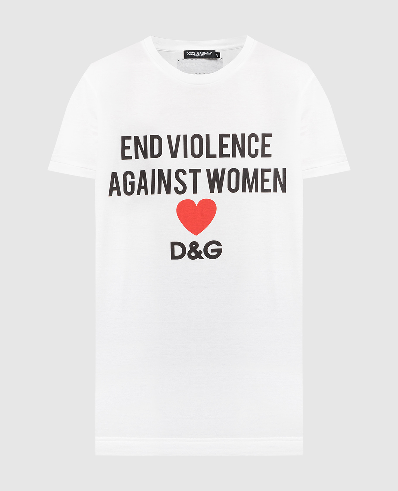 

White t-shirt with contrasting print Dolce&Gabbana