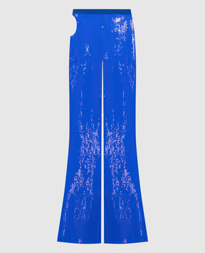 David Koma Blue pants with sequins SS23DK23TR