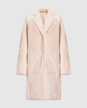 Yves Salomon Pink sheepskin coat 22WYM60594MERL3238