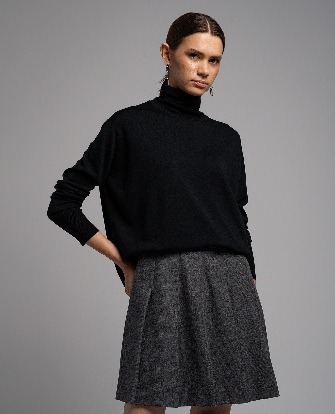 

Mallery black wool golf John Smedley