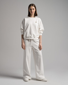 Twinset White sweatshirt with logo 241TP2673