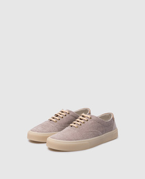 Brunello Cucinelli Beige sneakers with a logo MZUVWSP310