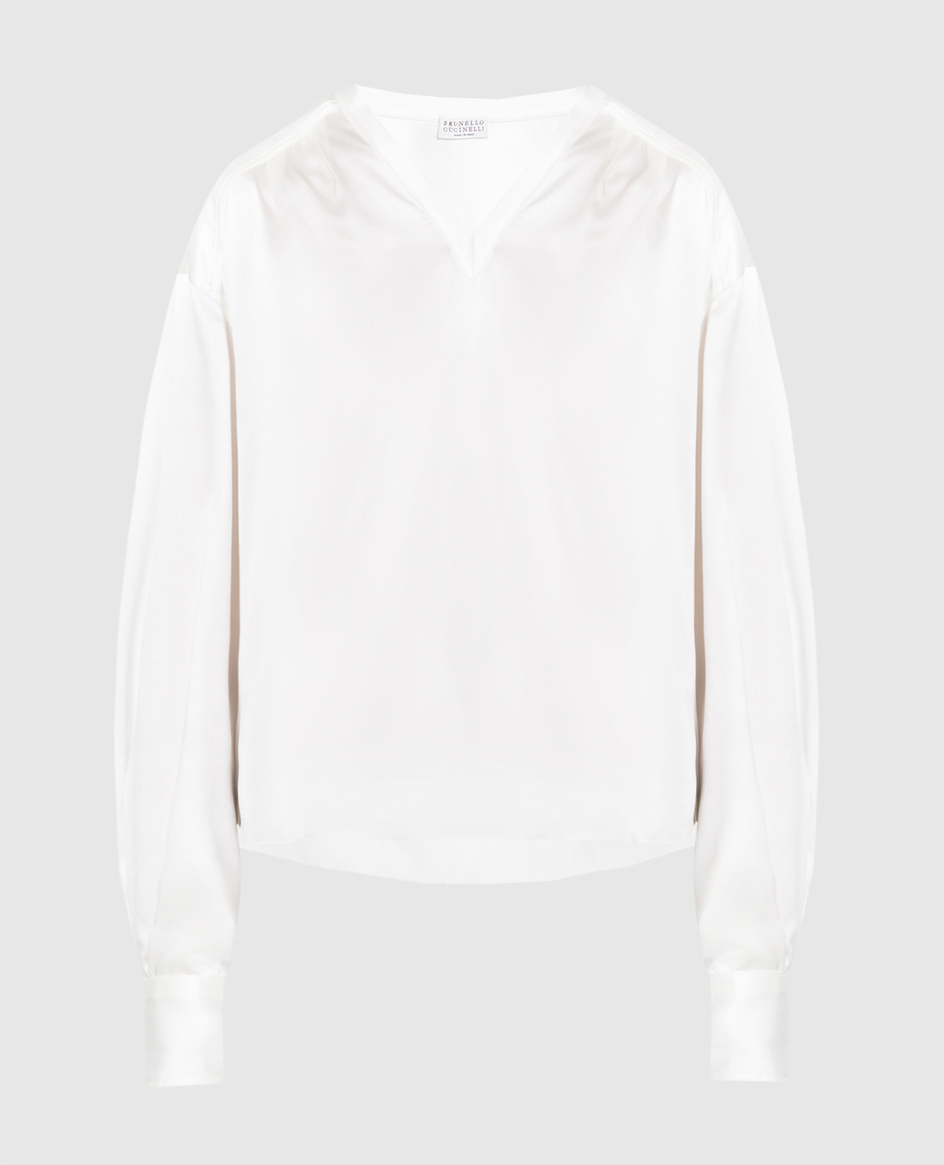 

Blouse milky silk with eco-brass Brunello Cucinelli, Beige