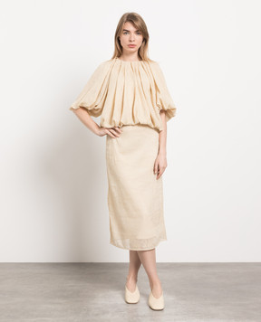 CO Beige skirt with a reaper effect 3023OPLS