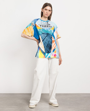 David Koma T-shirt in patchwork technique SS23DK17TS