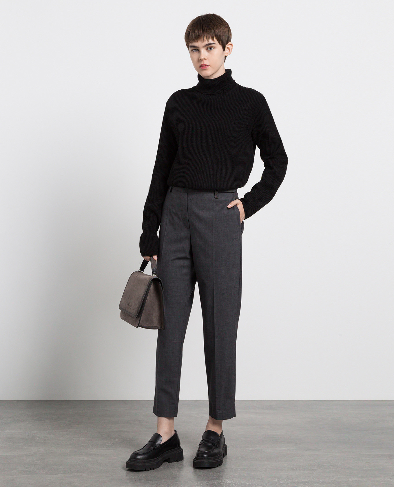 Charcoal monili trousers Brunello Cucinelli 2
