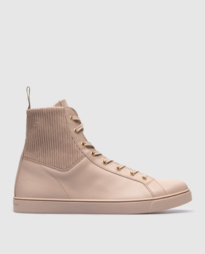 Gianvito Rossi Martis Sneaker beige leather high-tops S73300W1MOU