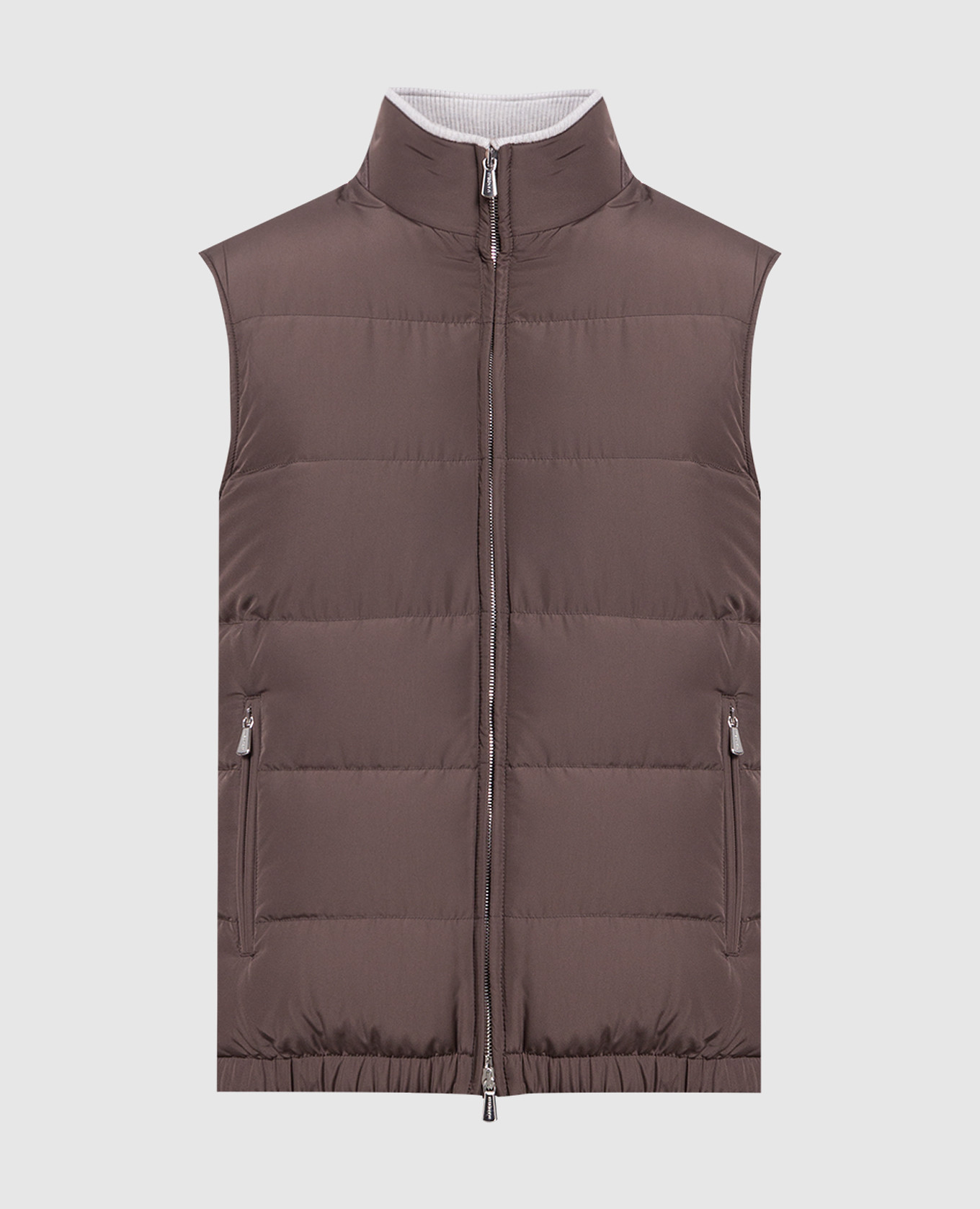 

Brown down vest Enrico Mandelli, Коричневый