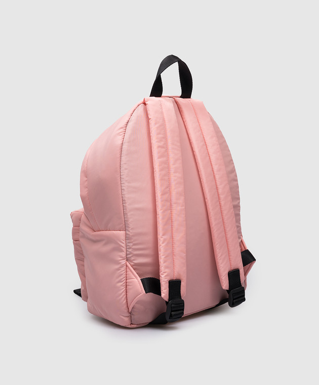 Palm Angels - Children's pink backpack with logo print  display picture 1