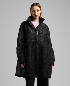 Ermanno Scervino Black openwork coat D440D323YUE