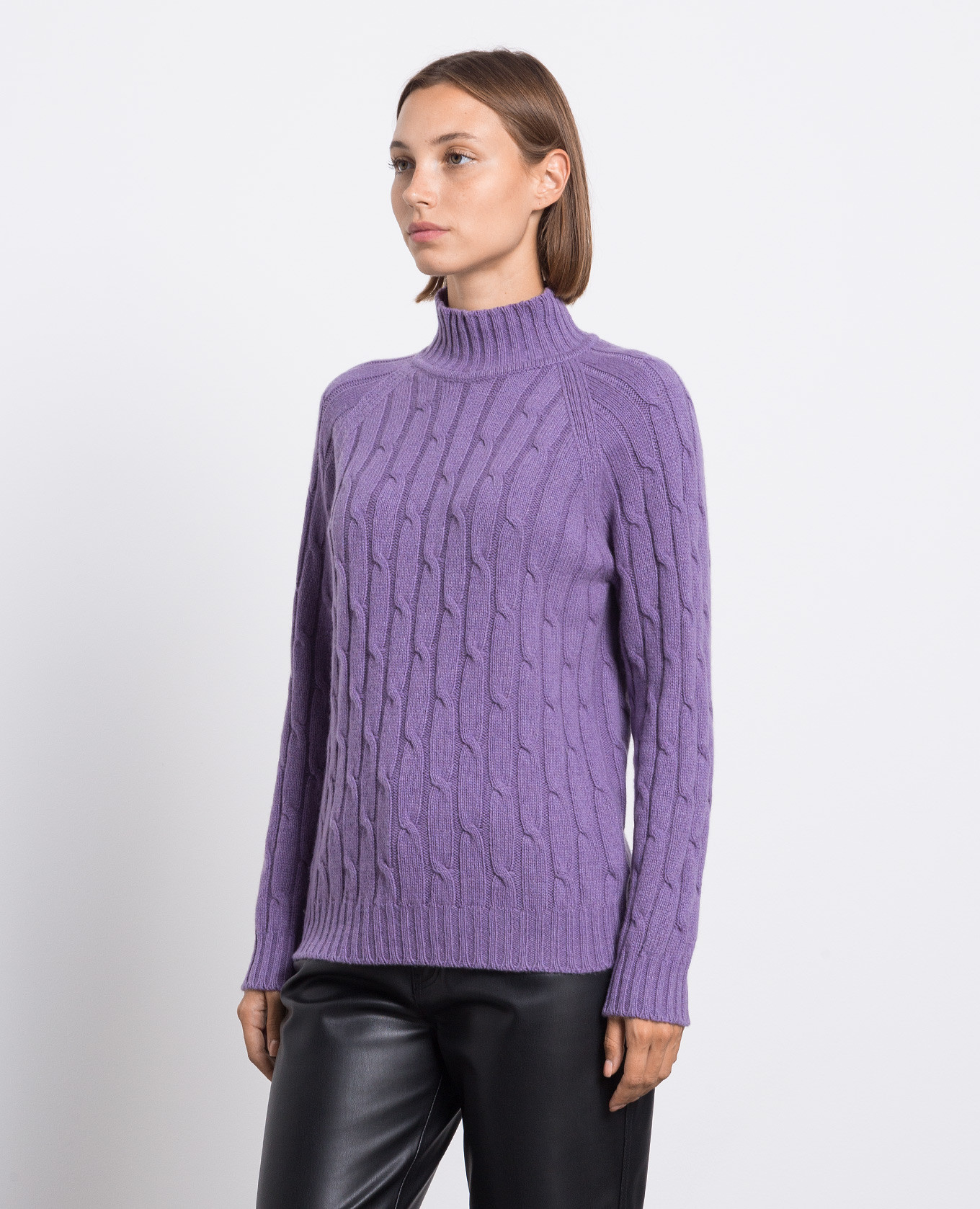 

Purple sweater made of cashmere in a textured pattern Babe Pay Pls, Violet