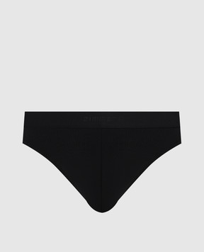 Zimmerli Pureness logo briefs in black 7001342