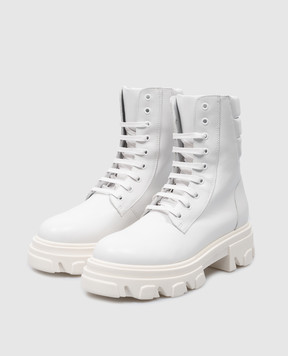 Gia Borghini White leather boots GIA35LCAL