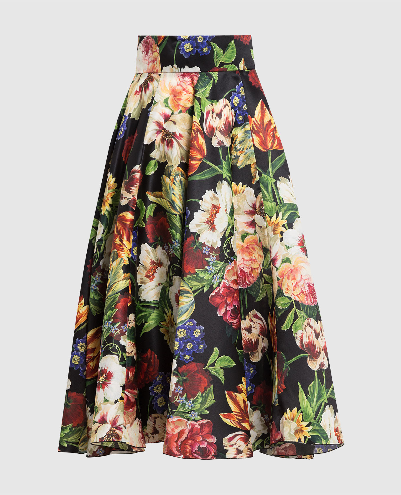

Black skirt made of silk in Garden print Dolce&Gabbana