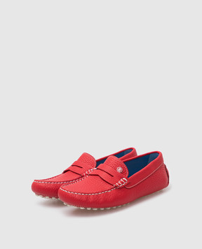 Stefano Ricci Children's red leather moccasins YRU02C829SK