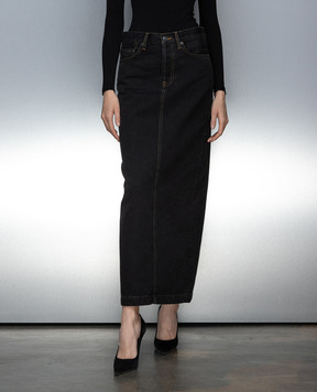 WARDROBE.NYC Black denim maxi skirt W2097PC