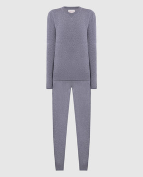 Babe Pay Pls Gray cashmere jumper and joggers suit MD9671307341PF