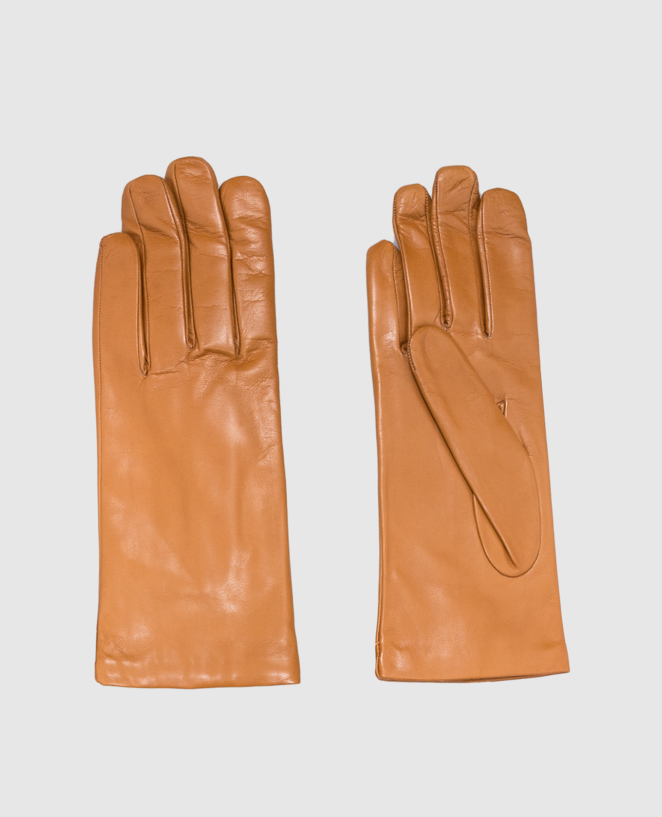 Brown leather gloves Sermoneta Gloves