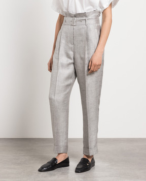 Peserico Gray pants P04058A05412