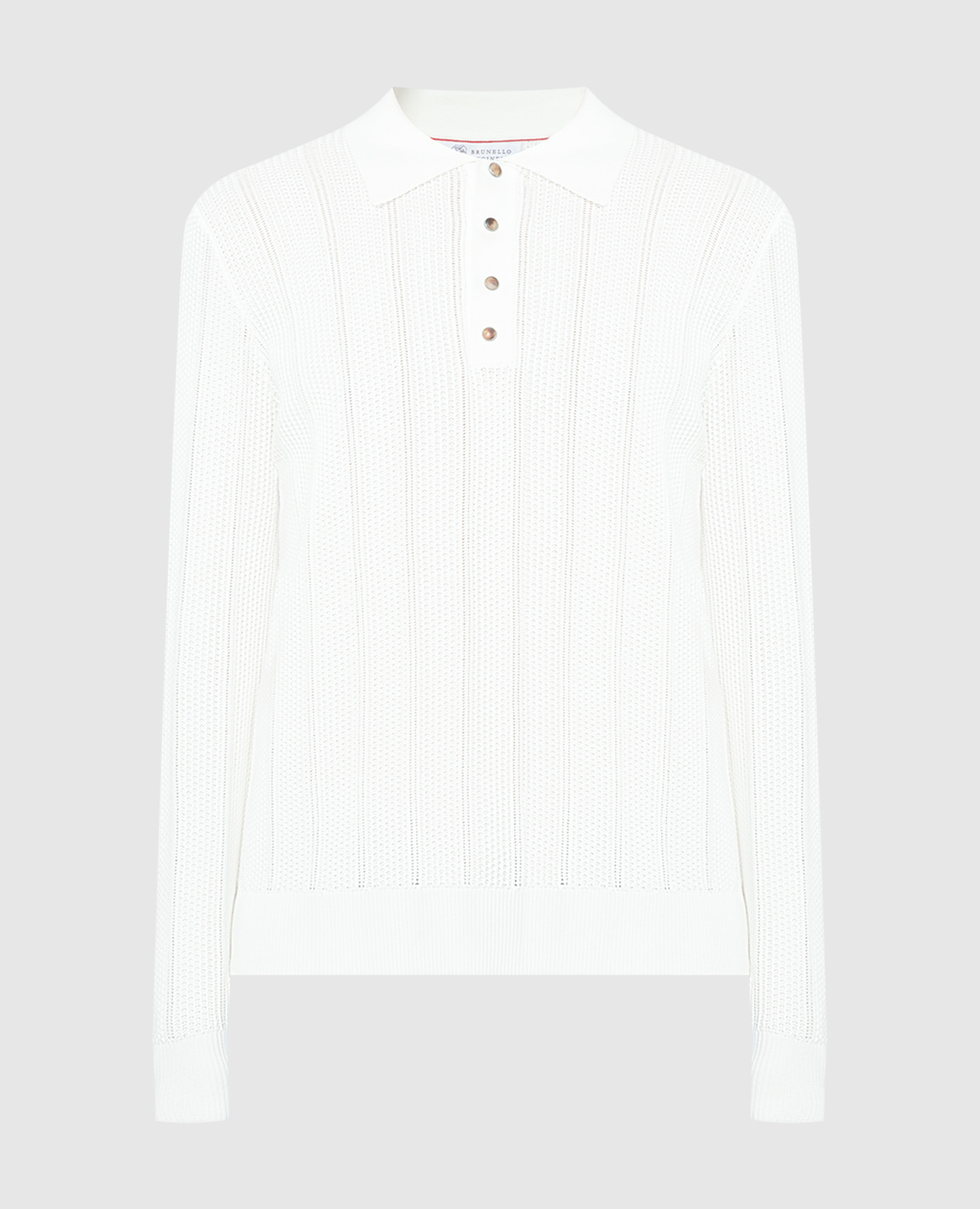 

White polo shirt with a pattern Brunello Cucinelli, Белый