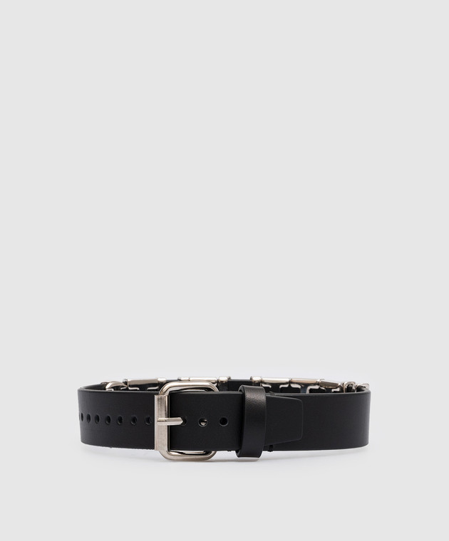 Vetements - Black leather choker with logo UE54CH100S - shop with 