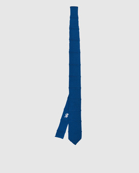 Stefano Ricci Children's blue silk tie with logo embroidery YCRM2600SETA