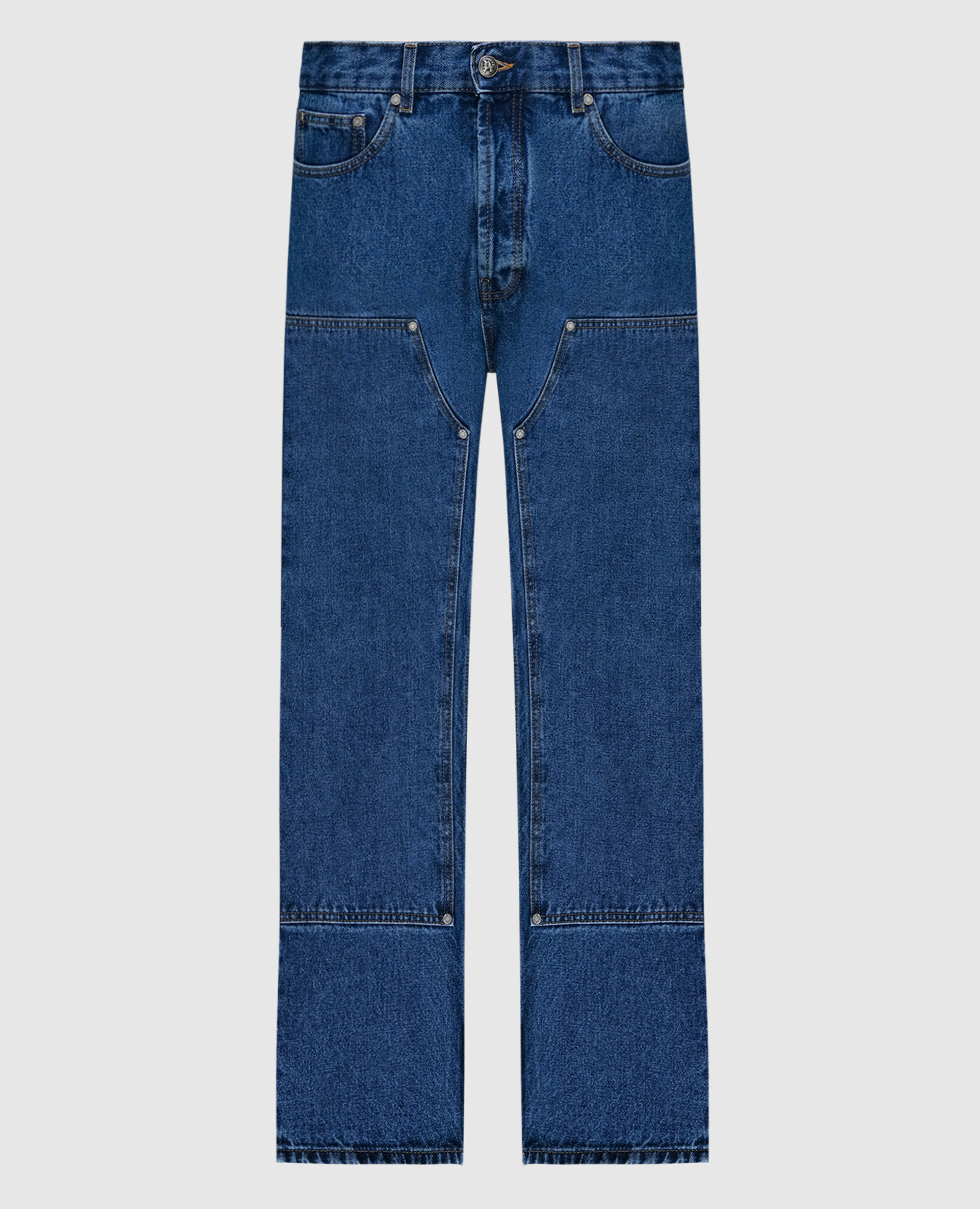 

Blue jeans with logo monogram Palm Angels
