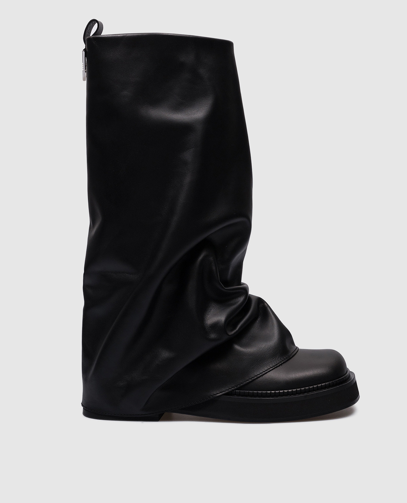 

Robin black leather boots The Attico, Silver