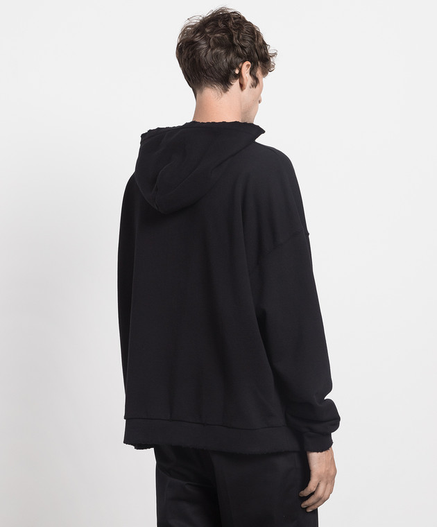 Palm Angels - Black hoodie with a vintage effect and logo