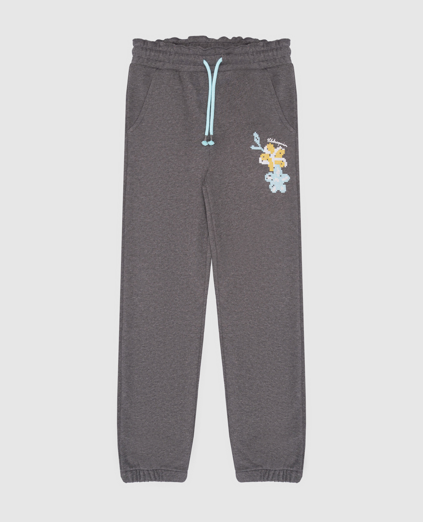 Vilebrequin Gaetanne grey logo print joggers for kids