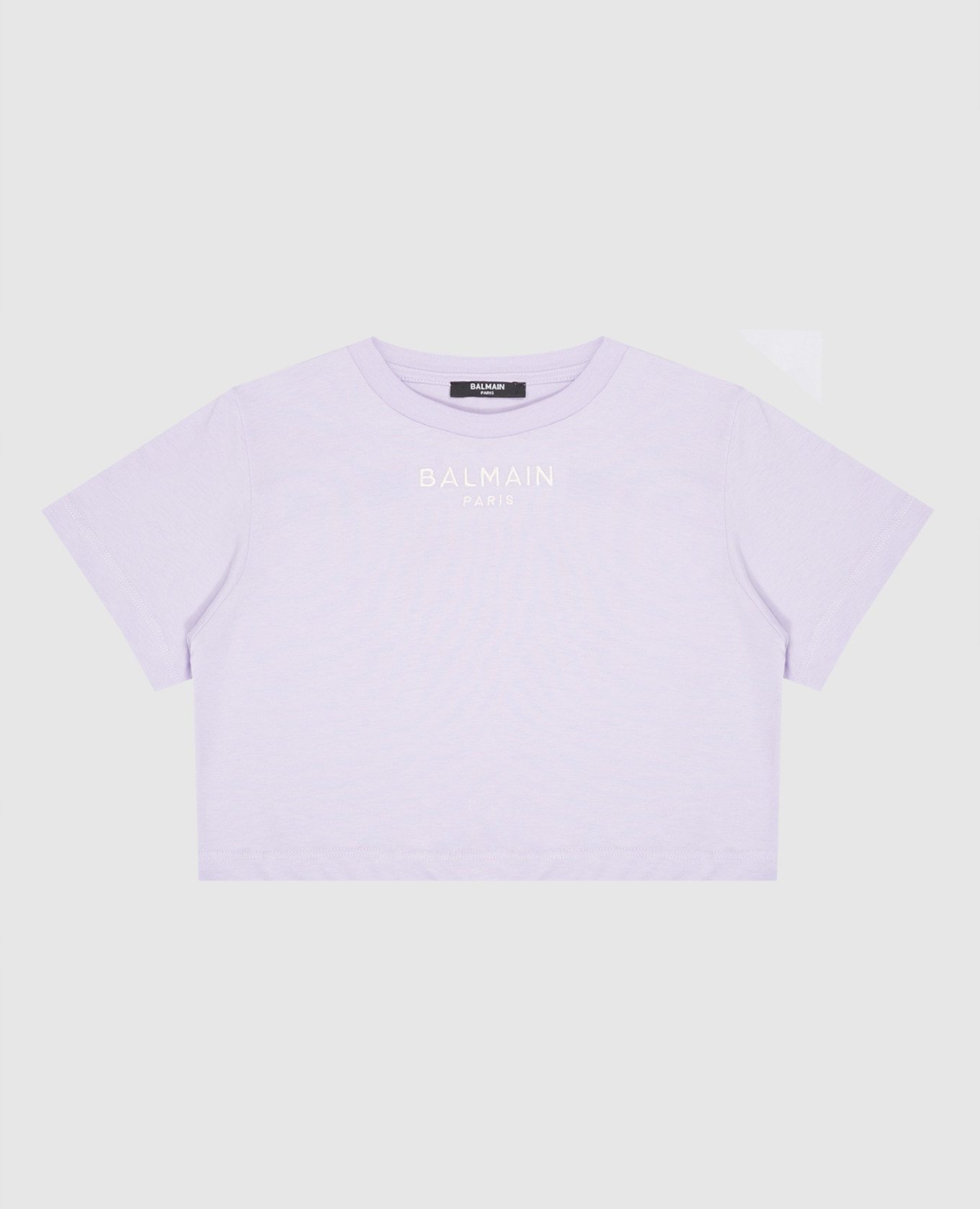 Ieftin Balmain Children's purple t-shirt with logo