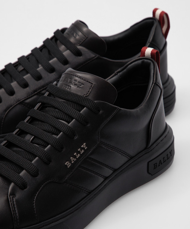 Bally - Maxim Black Leather Logo Sneakers MSK075NA003 - shop