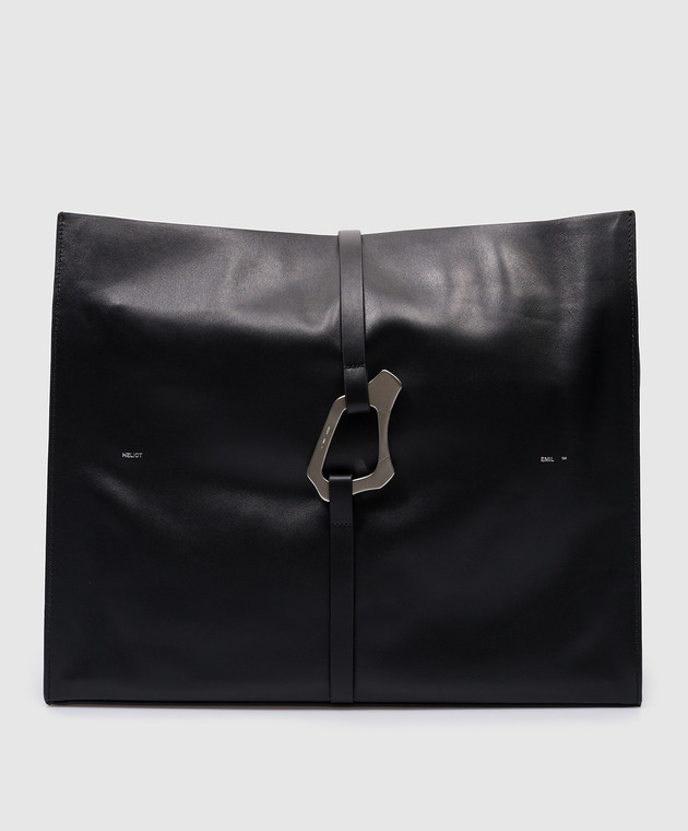 Heliot Emil - Black leather bag LUCULENT TOTE 1544L03 - shop with
