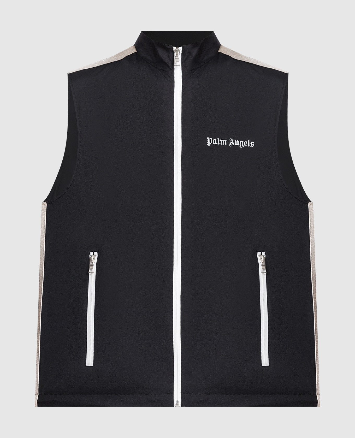 

Black vest with logo print Palm Angels, Черный