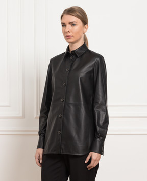 Simonetta Ravizza Black leather shirt TAMARA